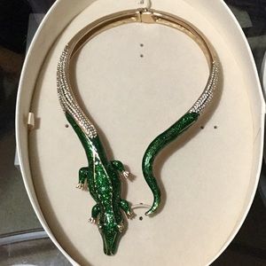 Alligator choker necklace